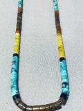 Native American Sensational Vintage Santo Domingo Turquoise Sterling Silver Necklace-Nativo Arts