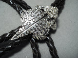 Expressive Navajo Sterling Silver Toad Bolo Native American-Nativo Arts