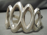 Amazing Vintage Native American Navajo Felix Joe Sterling Silver Native American Navajo Concho Bracelet Old-Nativo Arts