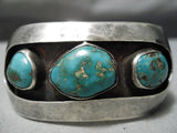 Incredible Vintage Native American Navajo Royston Turquoise Sterling Silver Bracelet Old-Nativo Arts