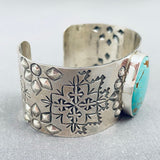 Jake Francosa San Felipe 8 Turquoise Sterling Silver Bracelet-Nativo Arts