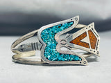 Outstanding Vintage Native American Navajo Turquoise Sterling Silver Bracelet-Nativo Arts