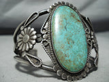 Authentic Huge Vintage Native American Navajo Royston Turquoise Sterling Silver Bracelet-Nativo Arts