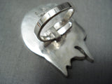 Important Zuni Intricate Huge Sterling Silver Native American Ring-Nativo Arts