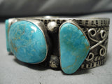 Amazing Vintage Native American Navajo Royston Turquoise Sterling Silver Bracelet Cuff-Nativo Arts