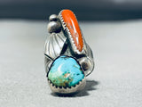 Wonderful Vintage Native American Navajo Kingman Turquoise Sterling Silver Petite Ring-Nativo Arts