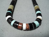 Native American Excellent Vintage Santo Domingo Pipestone Sterling Silver Necklace Old-Nativo Arts