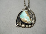 Wonderful Vintage Hopi Native American Sterling Silver Turquoise Necklace-Nativo Arts