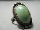 Amazing Vintage Native American Navajo Gaspeite Sterling Silver Ring Old-Nativo Arts