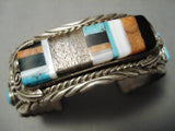 One Of Best Vintage Native American Navajo John Mike Turquoise Sterling Silver Bracelet Old-Nativo Arts
