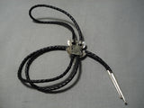 Impressive Vintage Navajo Sterling Silver Toad Bolo Native American-Nativo Arts