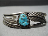 Exquisite Vintage Native American Navajo Turquoise Sterling Silver Bracelet Old-Nativo Arts