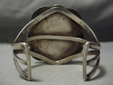 Ultra Rare Vintage Native American Navajo Bowlinite Sterling Silver Leaf Bracelet Old-Nativo Arts