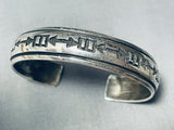 Authentic Vintage Native American Navajo Thomas Singer Sterling Silver Bracelet-Nativo Arts