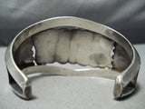 Huge Museum Vintage Native American Navajo Bisbee Turquoise Sterling Silver Bracelet Old-Nativo Arts