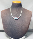 Important Ray Tracey Vintage Native American Navajo Turquoise Sterling Silver Necklace-Nativo Arts