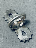 One Of The Finest Vintage Native American Zuni Turquoise Sterling Silver Ring Old-Nativo Arts