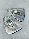 Al Boyd Vintage Native American Navajo Royston Turquoise Sterling Silver Earrings-Nativo Arts