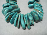 Native American Astonishing Vintage Santo Domingo Royston Turquoise Sterling Silver Necklace Old-Nativo Arts