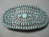 Best Vintage Native American Navajo Larry Moses Begay Turquoise Sterling Silver Hair Barrette-Nativo Arts