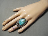 Stunning Rob Shakey Vintage Native American Navajo Royston Turquoise Sterling Silver Ring-Nativo Arts