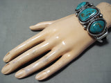 Peter Sanchez Isleta Royston Turquoise Sterling Silver Bracelet Native American-Nativo Arts