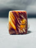 Important Unique Vintage Native American Navajo Ben Begaye (d) Shell Sterling Silver Ring-Nativo Arts