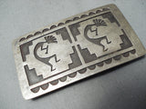 Exceptional Vintage Native American Hopi Sterling Silver Kokopellis Buckle Old-Nativo Arts