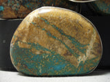 Huge Vintage Native American Navajo Slab Royston Turquoise Sterling Silver Concho Belt!!-Nativo Arts