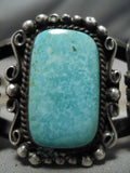 Marvelous Vintage Native American Navajo Carico Lake Turquoise Sterling Silver Bracelet-Nativo Arts