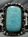 Marvelous Vintage Native American Navajo Green Turquoise Sterling Silver Bracelet-Nativo Arts
