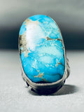 The Best Vintage Native American Navajo Jimmie King Jr Turquoise Sterling Silver Ring-Nativo Arts
