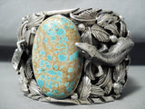 187 Grams San Felipe 8 Turquoise Sterling Silver Gecko Bracelet-Nativo Arts