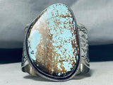 One Of The Biggest Crazy Native American Navajo #8 Turquoise Sterling Silver Bracelet-Nativo Arts