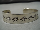 Amazing Vintage Navajo Sterling Silver Rabbits Native American Bracelet-Nativo Arts