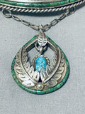 One Of The Best Vintage Native American Navajo Turquoise Choker Sterling Silver Necklace-Nativo Arts