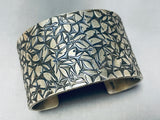 One Of Most Intricate Ever 122 Gram Vintage Native American Navajo Sterling Silver Bracelet-Nativo Arts