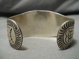 Superior Vintage Native American Navajo Hopi Turquoise Sterling Silver Bracelet Old-Nativo Arts