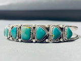 Rob Begay Native American Navajo Green Turquoise Sterling Silver Bracelet-Nativo Arts