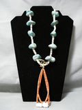 Chunky Huge Vintage Native American Navajo Royston Turquoise Spiny Oyster Jacla Necklace Old-Nativo Arts