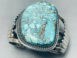 Very Important Vintage Native American Navajo Lone Mountain Turquoise Sterling Silver Bracelet-Nativo Arts
