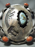 Important Oscar Alexius (d.) Vintage Native American Navajo Turquoise Sterling Silver Bracelet-Nativo Arts