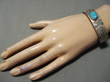 Amazing Vintage Native American Hopi Blue Gem Turquoise Sterling Silver Bracelet-Nativo Arts