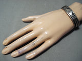 Fantastic Vintage Navajo Sterling Silver Bracelet Native American Old-Nativo Arts