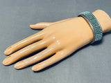 One Of Most Intricate Vintage Native American Zuni Turquoise Snake Eyes Sterling Silver Bracelet-Nativo Arts