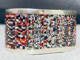 The Best Micro Inlay Vintage Native American Zuni Sterling Silver Bracelet Cuff-Nativo Arts