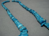 Rare Vintage Native American Navajo Carico Lake Turquoise Nativr American Necklace Old-Nativo Arts
