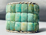 One Of Best Native American Green Turquoise Sterling Silver Bracelet-Nativo Arts