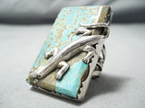 Fabulous San Felipe 8 Turquoise Sterling Silver Gekko Ring Native American-Nativo Arts