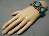 Museum Vintage Native American Navajo Royston Turquoise Sterling Silver Bracelet Old-Nativo Arts